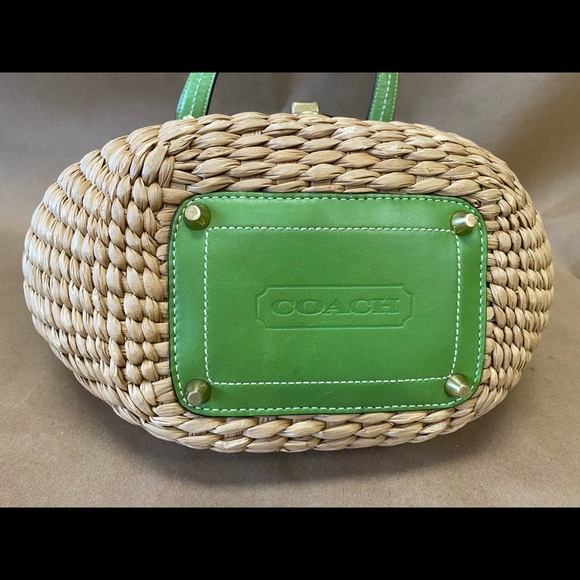 Genuine coach basket weave handbag purse - Picture 3 of 8